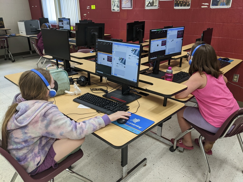 Students learning to code
