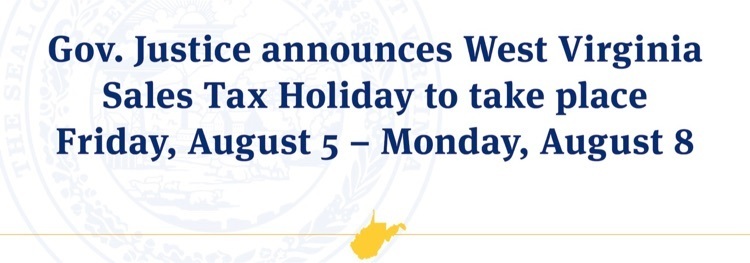 WV Tax Holiday for School Supplies